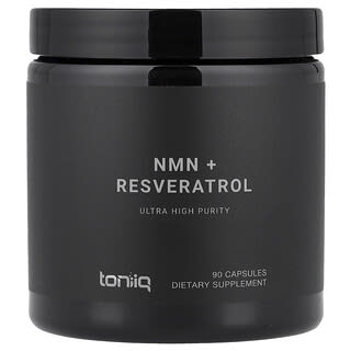 Toniiq, NMN + resvératrol, 90 capsules