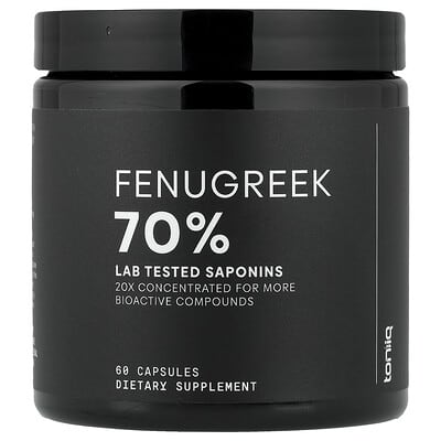 Toniiq, Fenugreek 70%,  60 Capsules