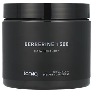 Toniiq, Berberina 1500, 1.500 mg, 180 Cápsulas (500 mg por Cápsula)