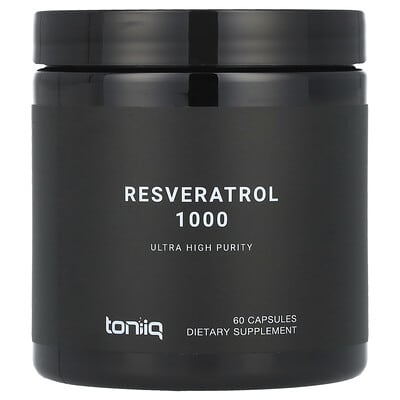 Toniiq, Resveratrol 1000, 1000 mg, 60 Capsules (500 mg per capsule)