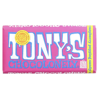 Tony's Chocolonely, White Chocolate Bar, Raspberry Popping Sweets, 180 g (6.35 oz)