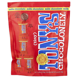 Tony's Chocolonely, Μικροσκοπική σοκολάτα γάλακτος, 14 τεμάχια, 0,32 oz (9 g) έκαστο