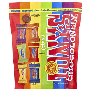 Tony's Chocolonely, Chocolates surtidos pequeños, 14 piezas, 9 g (0,32 oz) cada una