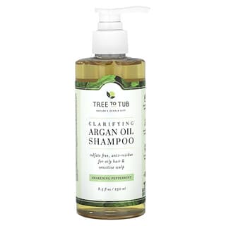 Tree To Tub, Clarifying Argan Oil Shampoo, klärendes Arganöl-Shampoo, erweckende Pfefferminze, 250 ml (8,5 fl. oz.)