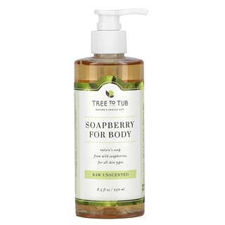 Tree To Tub, Ultra Gentle Soapberry Body Wash for Very Sensitive Skin, Naturally Unscented, 8.5 fl oz (250 ml)