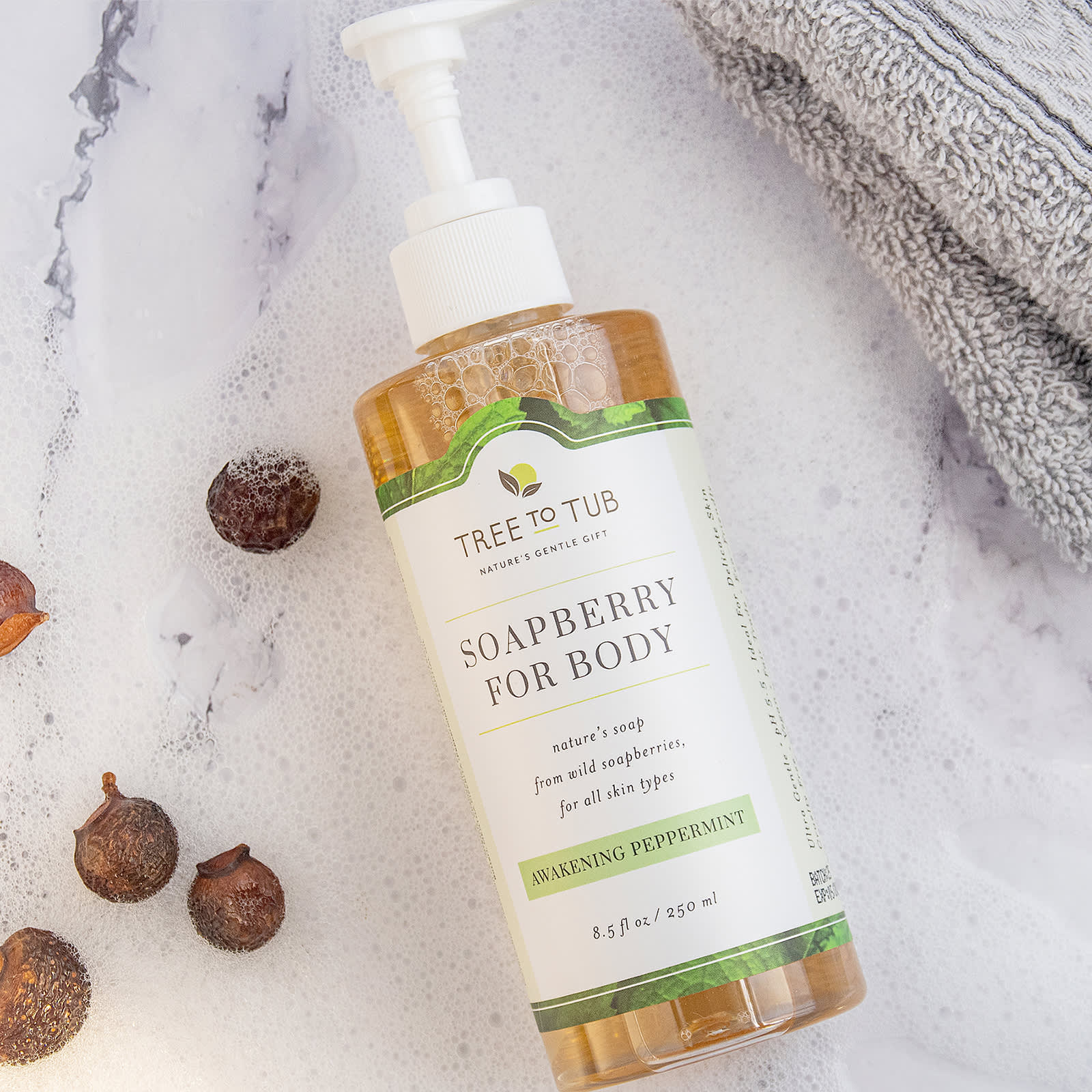 Tree To Tub, Refreshing Soapberry Body Wash for Sensitive, Oily Skin