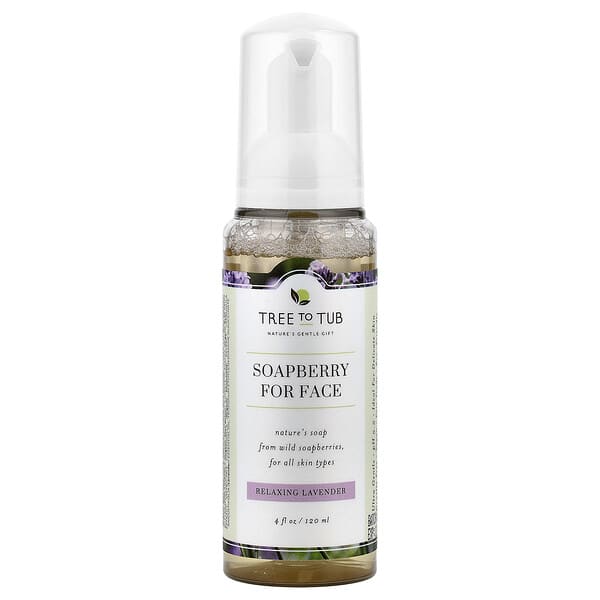 Tree To Tub, 솝베리 포 페이스, 모든 피부용, 릴랙싱 라벤더, 120ml(4fl oz)