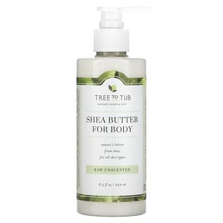 Tree To Tub, Shea Butter Moisturizing Body Lotion, Non-Greasy, Hydrating for Dry, Sensitive Skin, Unscented, 8.5 fl oz (250 ml)