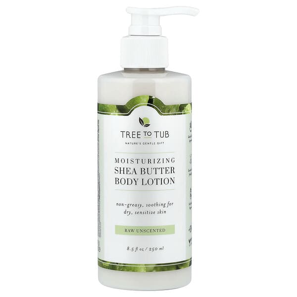 Tree To Tub, 시어버터 모이스처라이징 바디 로션, 건조하고 민감성 피부용, 무향, 250ml(8.5fl oz)