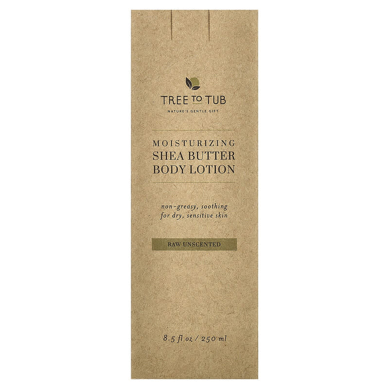 Tree To Tub シアバター ボディローション 250ml ×４本 シアバターモイスチャライジングボディローション、乾燥敏感肌用、未