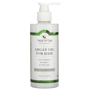 Tree To Tub, Argan Oil Moisturizing Conditioner, Silicone & Sulfate Free for All Hair Types & Dry Scalp, Peppermint, 8.5 fl oz (250 ml)