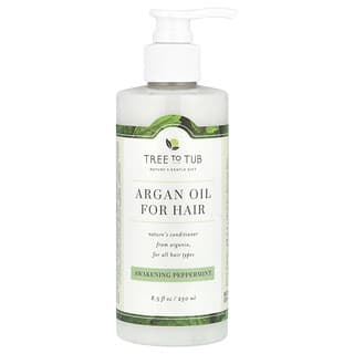 Tree To Tub, Kondisioner Minyak Argan, Untuk Semua Jenis Rambut, Peppermint yang Membangkitkan, 250 ml (8,5 ons cairan)