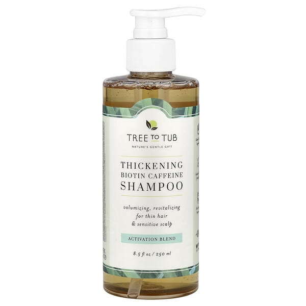 Tree To Tub, 모발 강화 비오틴 카페인 샴푸, 활성화 혼합물, 250ml(8.5fl oz)