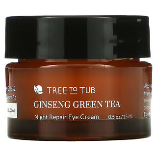 Tree To Tub, нежный антивозрастной крем для области вокруг глаз с ретинолом, женьшень и зеленый чай, 15 мл (0,5 жидк. унции)