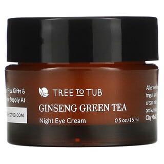 Tree To Tub, 視黃醇逆齡和抗皺紋夜間眼霜，適用於浮腫眼袋、黑眼圈、眼下敏感肌膚，0.5 液量盎司（15 毫升）