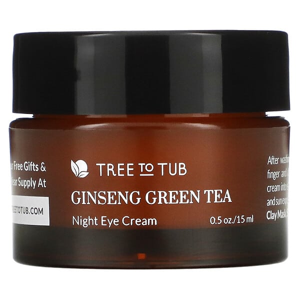 Tree To Tub, Retinol Anti Aging & Wrinkle Night Eye Cream for Puffy Eye Bags, Dark Circles, Under Eye Sensitive Skin, 0.5 fl oz (15 ml)