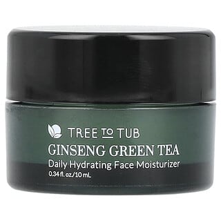 Tree To Tub, Ginseng y té verde, Humectante facial de uso diario, 10 ml (0,34 oz. líq.)