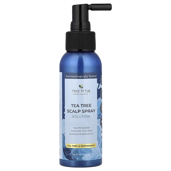 Tree To Tub, 티트리 두피 스프레이 솔루션, 티트리 및 페퍼민트, 100ml(3.4fl oz)