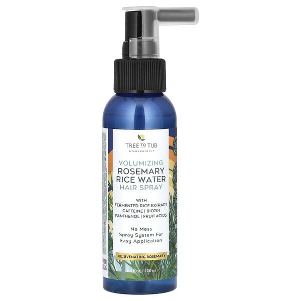 Tree To Tub, 볼륨 강화 로즈메리 쌀뜨물 헤어 스프레이, 100ml(3.4fl oz)