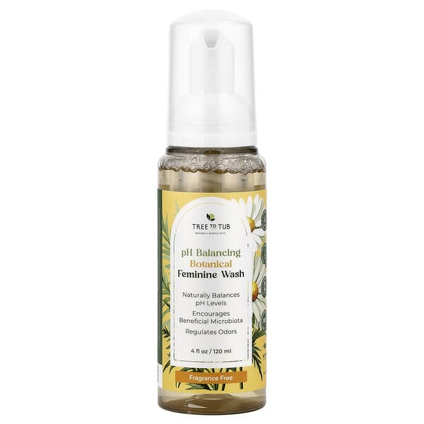 Tree To Tub, pH 밸런싱 식물성 여성 청결제, 향료 무함유, 120ml(4fl oz)