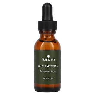 Tree To Tub, Triple Vitamin C Serum for Face, Brightening & Anti Aging Serum for Sensitive Skin, 1 fl oz (30 ml)