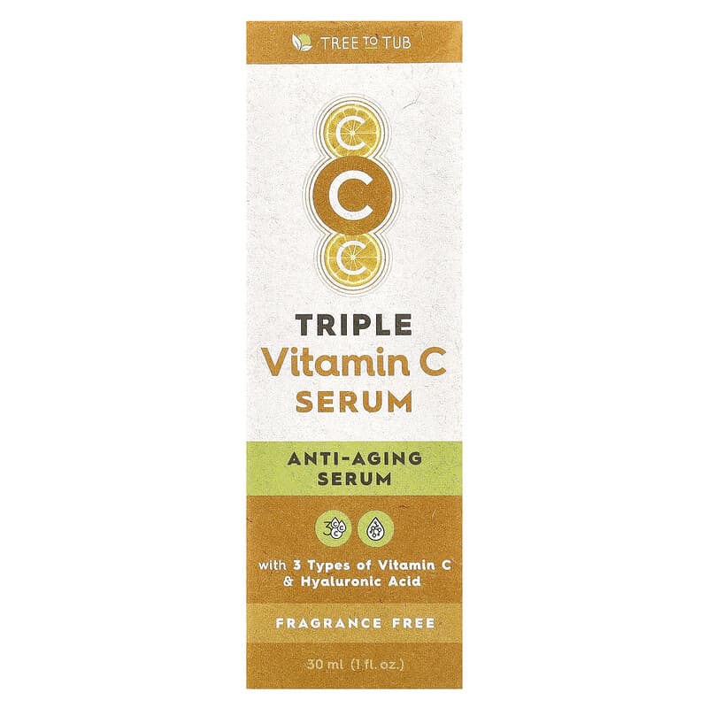 Triple Vitamin C Serum, Fragrance Free, 1 fl oz (30 ml)