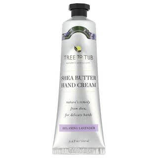 Tree To Tub, Shea Butter Hand Cream, For All Skin Types, Relaxing Lavender, 3.4 fl oz (100 ml)