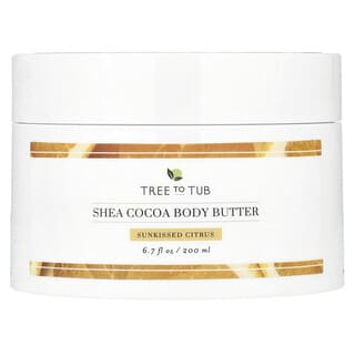 Tree To Tub, Beurre corporel au karité et au cacao, Agrumes radieux, 200 ml