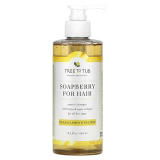 Tree To Tub, Soapberry For Hair Shampoo, For All Hair Types, Sicilian Lemon & Tea Tree, 8.5 fl oz (250 ml)