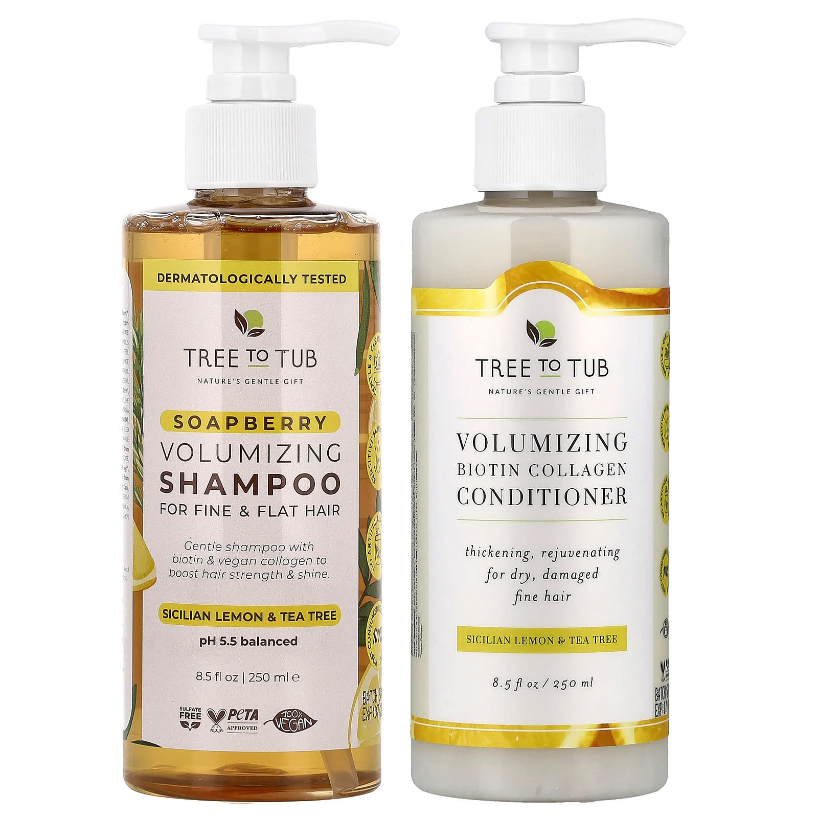 Soapberry, Volumizing Shampoo & Conditioner Set, For Fine & Flat