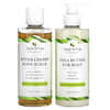 Kit de soin pour la peau régénérant et hydratant, Noix de coco et lemongrass, Kit de 2 produits, 250 ml chacun