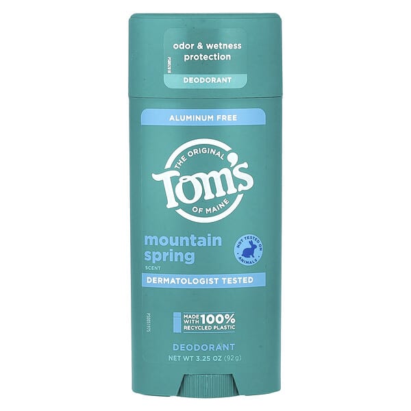 Tom's of Maine, 알루미늄 무함유 데오드란트, 마운틴 스프링, 92g(3.25oz)