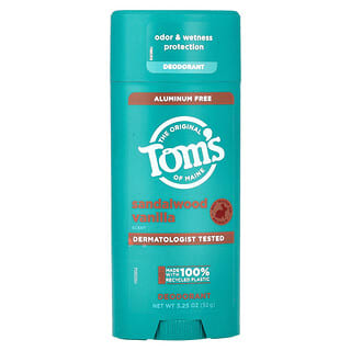 Tom's of Maine, Desodorante Sem Alumínio, Sândalo e Baunilha, 92 g (3,25 oz)