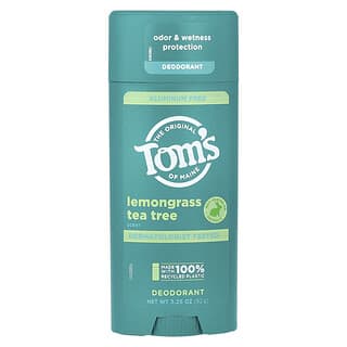 Tom's of Maine, дезодорант без алюминия, лемонграсс и чайное дерево, 92 г (3,25 унции)