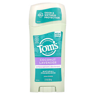 Tom's of Maine, Desodorante antitranspirante, Coco y lavanda, 64 g (2,25 oz)