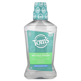 Tom's of Maine, Wicked Fresh®, жидкость для полоскания рта, без спирта, прохладная горная мята, 473 мл (16 жидк. Унций)