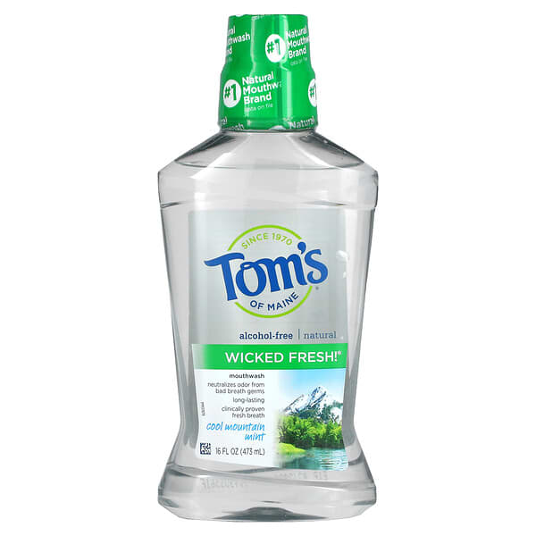 Tom's of Maine, 最高の爽やかさ！マウスウォッシュ, 、クールマウンテンミント, 16液量オンス (473 ml)