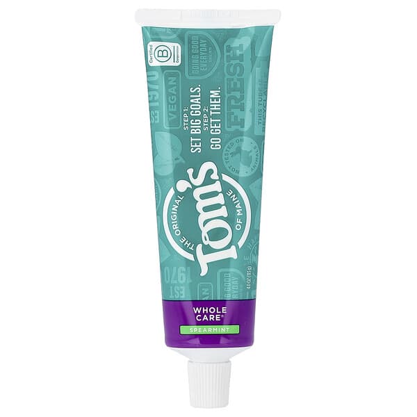 Tom's of Maine, 완전 케어 충치 방지 치약, 스피어민트, 113g(4oz)