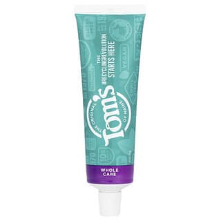 Tom's of Maine, Whole Care, Natural Anticavity Toothpaste with Fluoride, Cinnamon Clove, 4 oz (113 g)