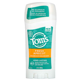 Tom's of Maine, Desodorante de larga duración, Albaricoque fresco, 64 g (2,25 oz)