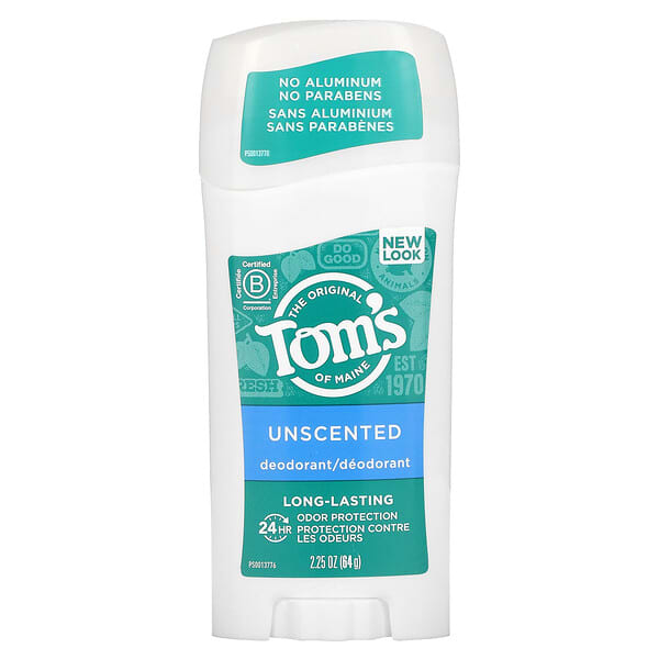 Tom's of Maine, Long Lasting Deodorant, Unscented, 2.25 oz (64 g)