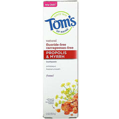 Tom's of Maine, Natural Antiplaque, natürliche Antiplaque-, Propolis- und Myrrhe-Zahnpasta, fluoridfrei, Fenchel, 155,9 g (5,5 oz.)