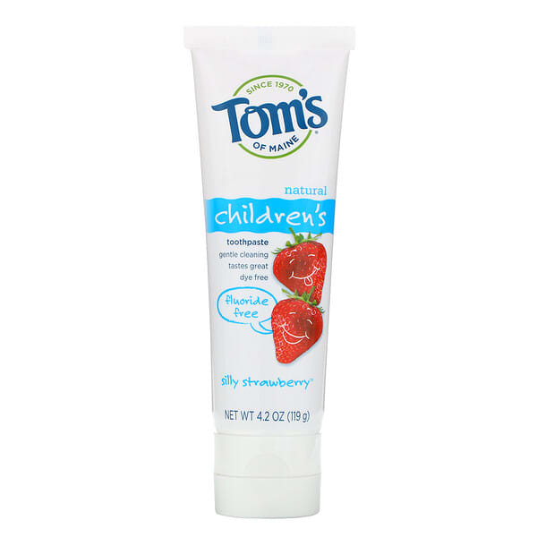 Tom's of Maine, 子供用歯磨き粉、フッ素無添加、シリーストロベリー、4.2 oz (119 g)
