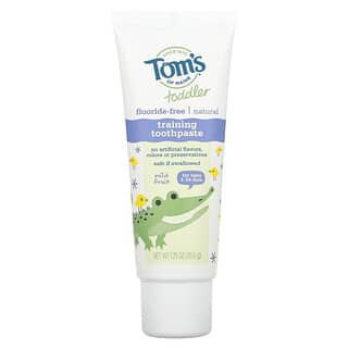 Tom's of Maine, Toddler, Natural Training Toothpaste, Fluoride-Free, Ages 3-24 Months, Mild Fruit, 1.75 oz (49.6 g)