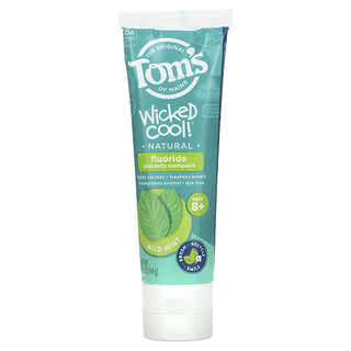 Tom's of Maine, Wicked Cool!, Natural Fluoride Anticavity Toothpaste, Ages 8+, Mild Mint , 5.1 oz (144 g)