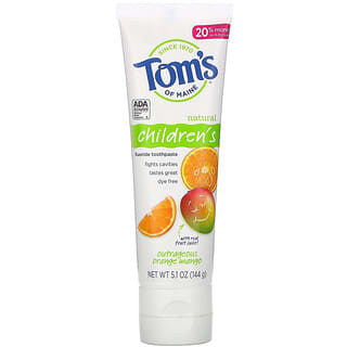 Tom's of Maine, Natürliche Fluorid-Zahnpasta für Kinder, unverschämte Orange-Mango, 144 g (5,1 oz.)