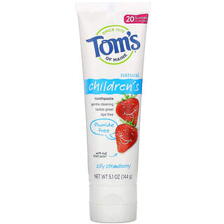 Tom's of Maine, Dentifrice naturel pour enfants, Silly Strawberry, Sans fluor, 144 g