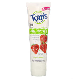 Tom's of Maine, Natural Children's, Fluorid Toothpasta, Silly Strawberry, 144 g (5,1 oz.)