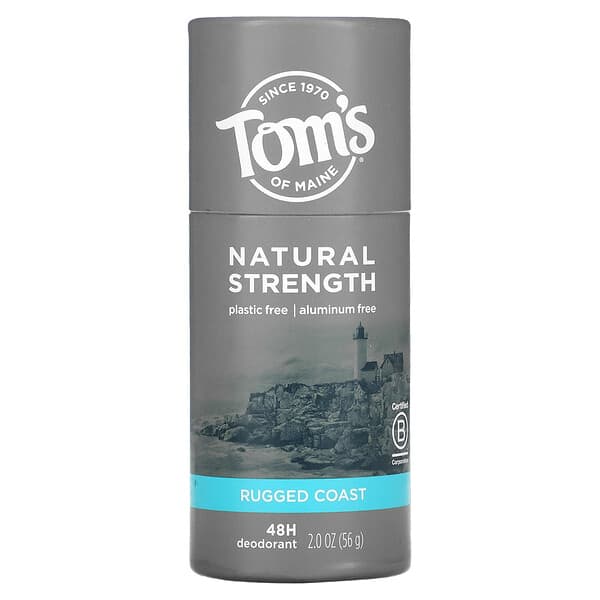 Tom's of Maine‏, Natural Strength 48H Deodorant, Aluminum-Free, Rugged Coast, 2 oz (56 g)