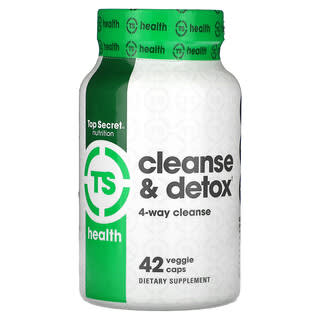 Top Secret Nutrition, Santé, nettoyage et détoxification, 42 capsules végétariennes